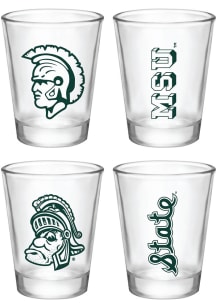 Michigan State Spartans 2oz Clear Collector Shot Glass