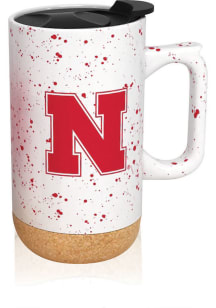 White Nebraska Cornhuskers 18oz Speckled Mug