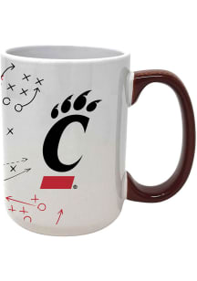 White Cincinnati Bearcats 15oz Playbook Mug