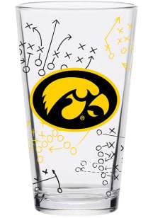 Black Iowa Hawkeyes 16oz Playbook Pint Glass