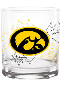 Black Iowa Hawkeyes 14oz Playbook Rock Glass