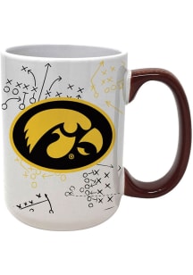 White Iowa Hawkeyes 15oz Playbook Mug