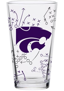 Purple K-State Wildcats 16oz Playbook Pint Glass