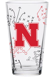 Red Nebraska Cornhuskers 16oz Playbook Pint Glass