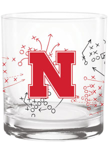 Red Nebraska Cornhuskers 14oz Playbook Rock Glass