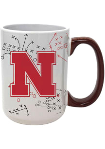 White Nebraska Cornhuskers 15oz Playbook Mug