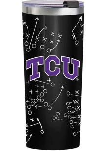 TCU Horned Frogs 24oz Playbook Stainless Steel Tumbler - Black