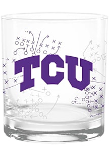 TCU Horned Frogs 14oz Playbook Rock Glass - Purple