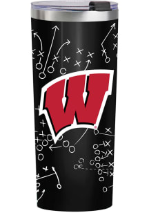 Black Wisconsin Badgers 24oz Playbook Stainless Steel Tumbler