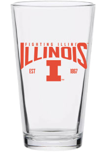 Orange Illinois Fighting Illini 16oz Est. Pint Glass