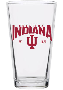 White Indiana Hoosiers 16oz Est. Pint Glass