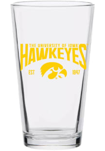 Black Iowa Hawkeyes 16oz Est. Pint Glass