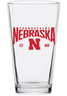 Red Nebraska Cornhuskers 16oz Est. Pint Glass