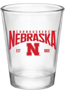 Red Nebraska Cornhuskers 2oz Est. Shot Glass