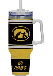 Black Iowa Hawkeyes 40oz Full Color Stainless Steel Tumbler