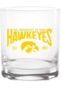 Black Iowa Hawkeyes 14oz Est. Rock Glass