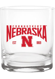 Red Nebraska Cornhuskers 14oz Est. Rock Glass