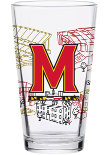 White Maryland Terrapins 16oz Campus Pint Glass