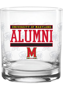 White Maryland Terrapins 14oz Alumni Rock Glass