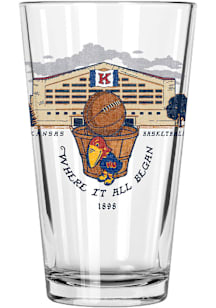 Kansas Jayhawks 16oz Allen Field House Pint Glass - White