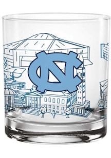 North Carolina Tar Heels 14oz Campus Line Art Rock Glass - Light Blue