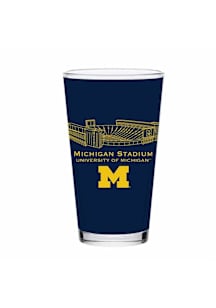 Michigan Wolverines 16oz Stadium Line Art Pint Glass - Yellow