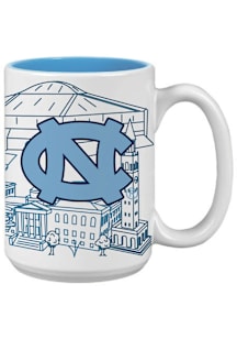 North Carolina Tar Heels 15oz Campus Design Ceramic Mug - White