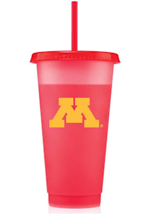 Maroon Minnesota Golden Gophers Chameleon Straw Tumbler