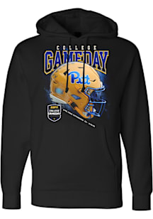 Pitt Panthers Mens Black Football College Gameday Helmet Long Sleeve Hoodie