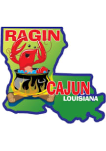 Louisiana Ragin Cajun State Shape Magnet
