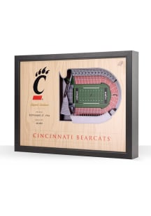 Brown Cincinnati Bearcats 3D Stadium View Wall Art