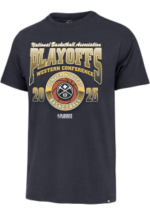 47 Denver Nuggets Navy Blue 2025 Playoff Participant Franklin Short Sleeve Fashion T Shirt