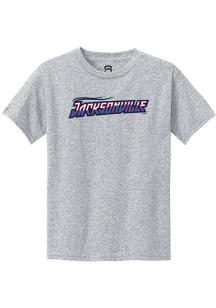 Summit Sportswear Jacksonville Jumbo Shrimp Youth Grey Alt Logo Wordmark Short Sleeve T-Shirt