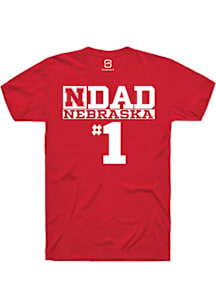 Summit Sportswear Nebraska Cornhuskers Red No 1 Dad Short Sleeve T Shirt