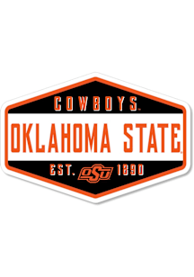 Oklahoma State Cowboys 3.5" Badge Rugged Stickers - Orange