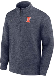 Nike Illinois Fighting Illini Mens Navy Blue Coach Long Sleeve Qtr Zip Pullover