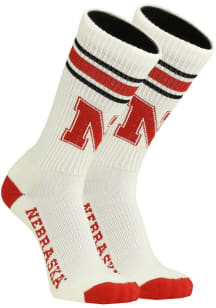 Throwback Nebraska Cornhuskers Mens Crew Socks - Red