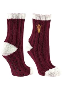 Arizona State Sun Devils Warm Fuzzy Womens Quarter Socks
