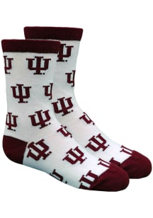 Indiana Hoosiers Allover Youth Quarter Socks