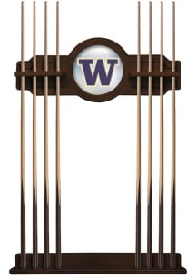 Brown Washington Huskies Solid Wood Cue Rack Pool Cue