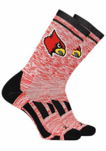 Louisville Cardinals Heather Mens Crew Socks