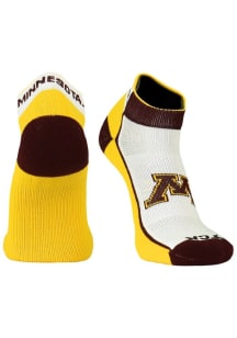 Stripe Minnesota Golden Gophers Mens No Show Socks - Maroon