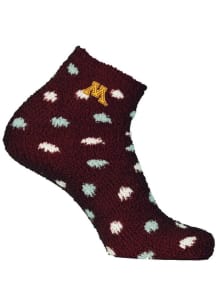 Polka Dot Minnesota Golden Gophers Baby Quarter Socks - Maroon