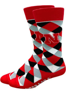 Graduate Nebraska Cornhuskers Mens Argyle Socks - Red