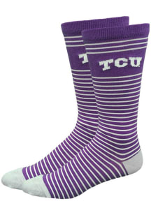 TCU Horned Frogs Stripe Mens Dress Socks