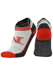 Stripe Nebraska Cornhuskers Mens No Show Socks - Red