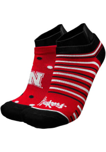 Mix &amp; Match Nebraska Cornhuskers Womens No Show Socks - Red