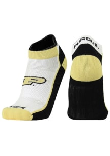 Stripe Purdue Boilermakers Mens No Show Socks - Gold