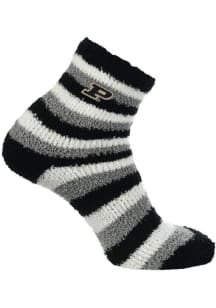 Stripe Purdue Boilermakers Womens Quarter Socks - Gold