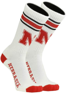 Throwback Nebraska Cornhuskers Mens Crew Socks - Red